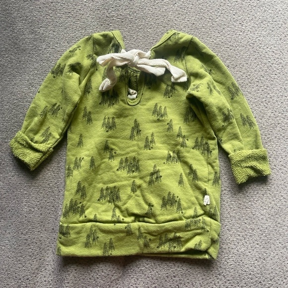 Childhoods Clothing Olive Green Trees‎ sweater dress 12-18 month Made in USA - Picture 2 of 6